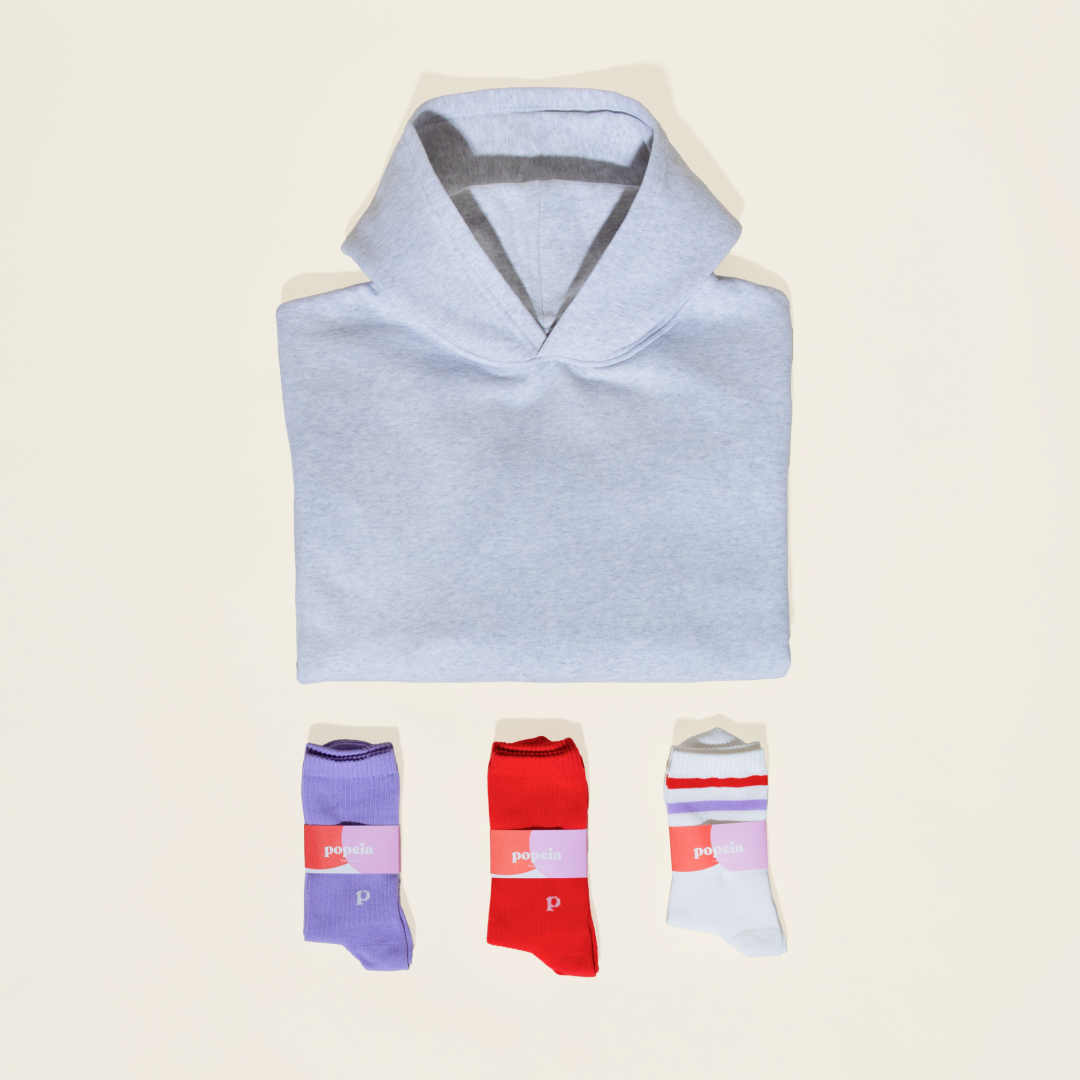 Hoodie Set in Grau