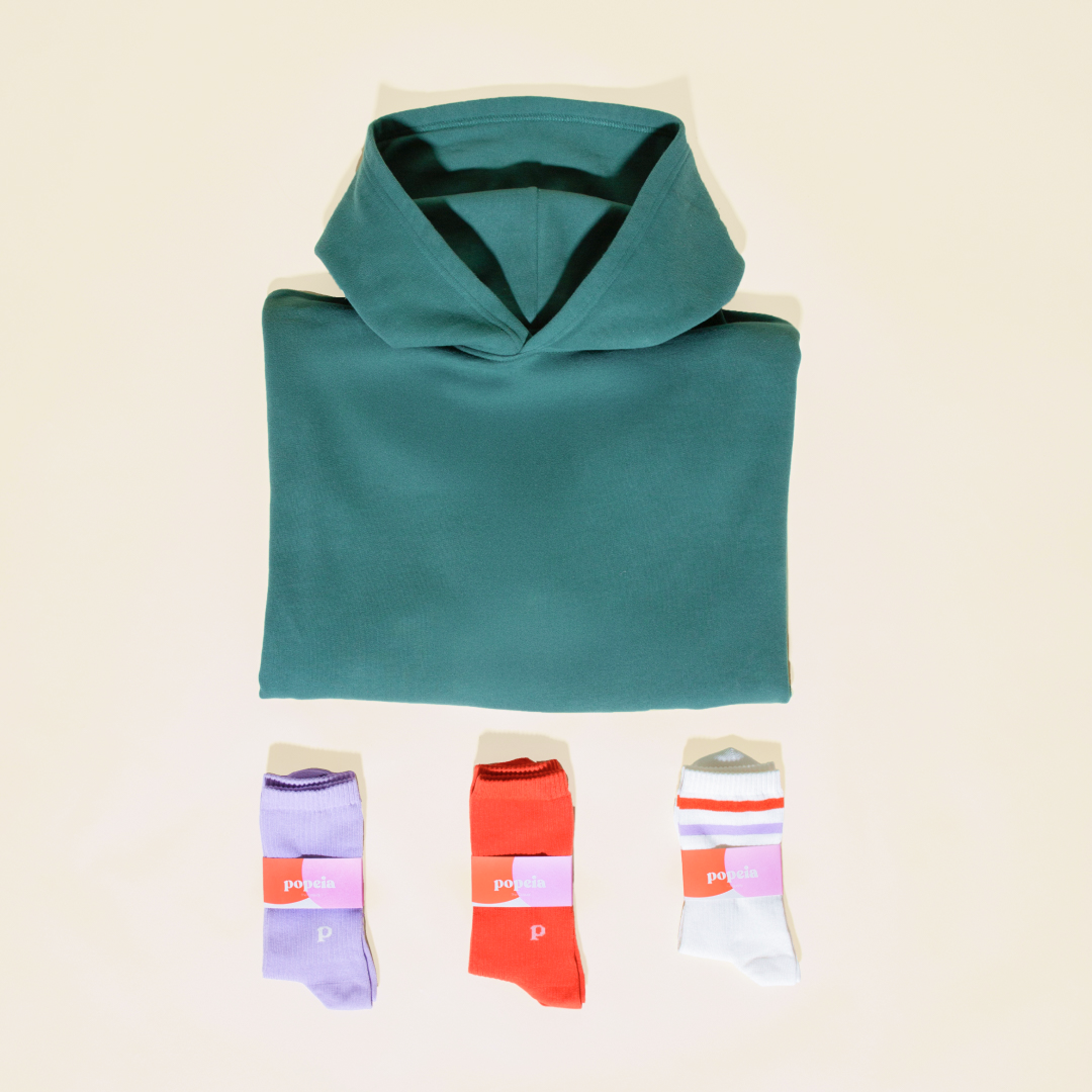 Hoodie Set in Grün