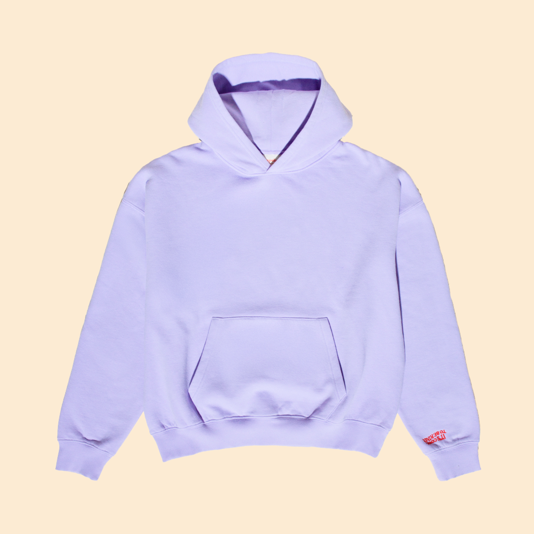 Hoodie aus Bio-Baumwolle in Lila