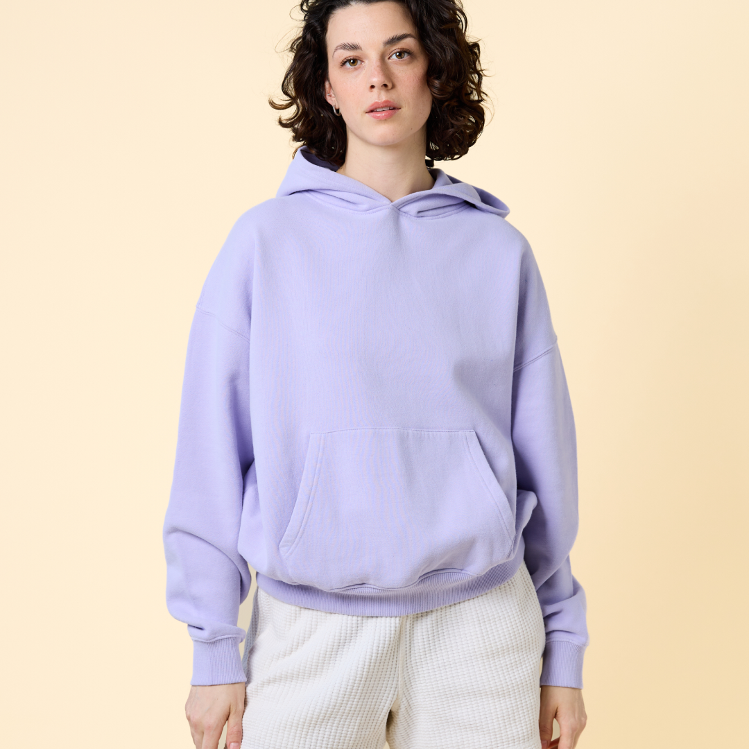 Hoodie aus Bio-Baumwolle in Lila