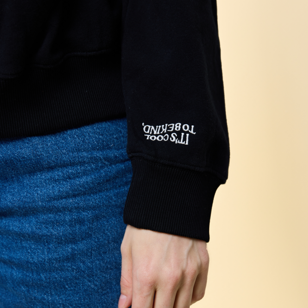 Hoodie aus Bio-Baumwolle in Schwarz