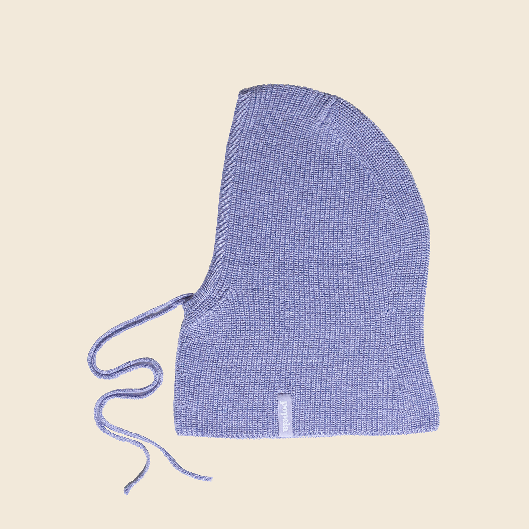 Balaclava aus Merinowolle - Lila