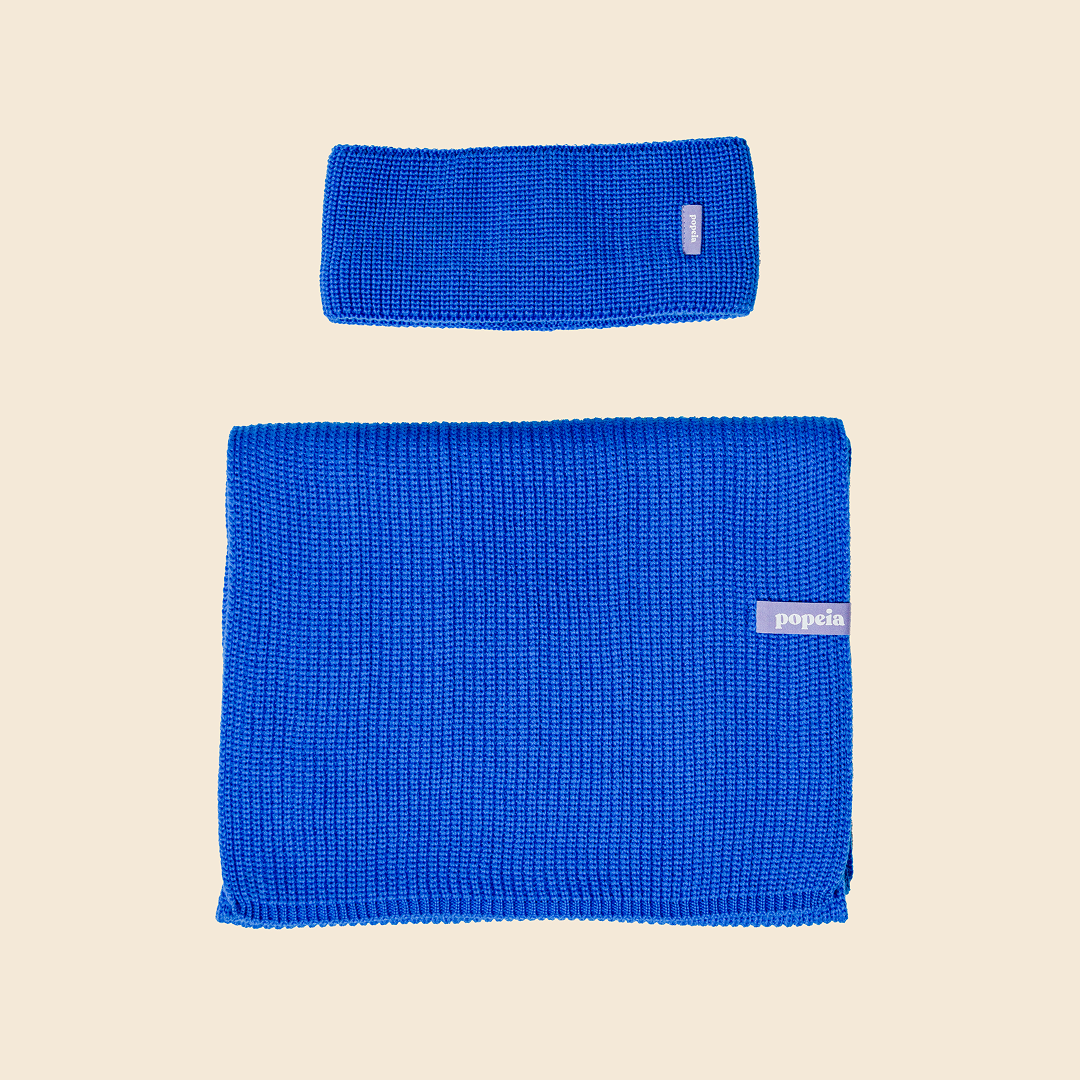Headband & Scarf Set - Blue
