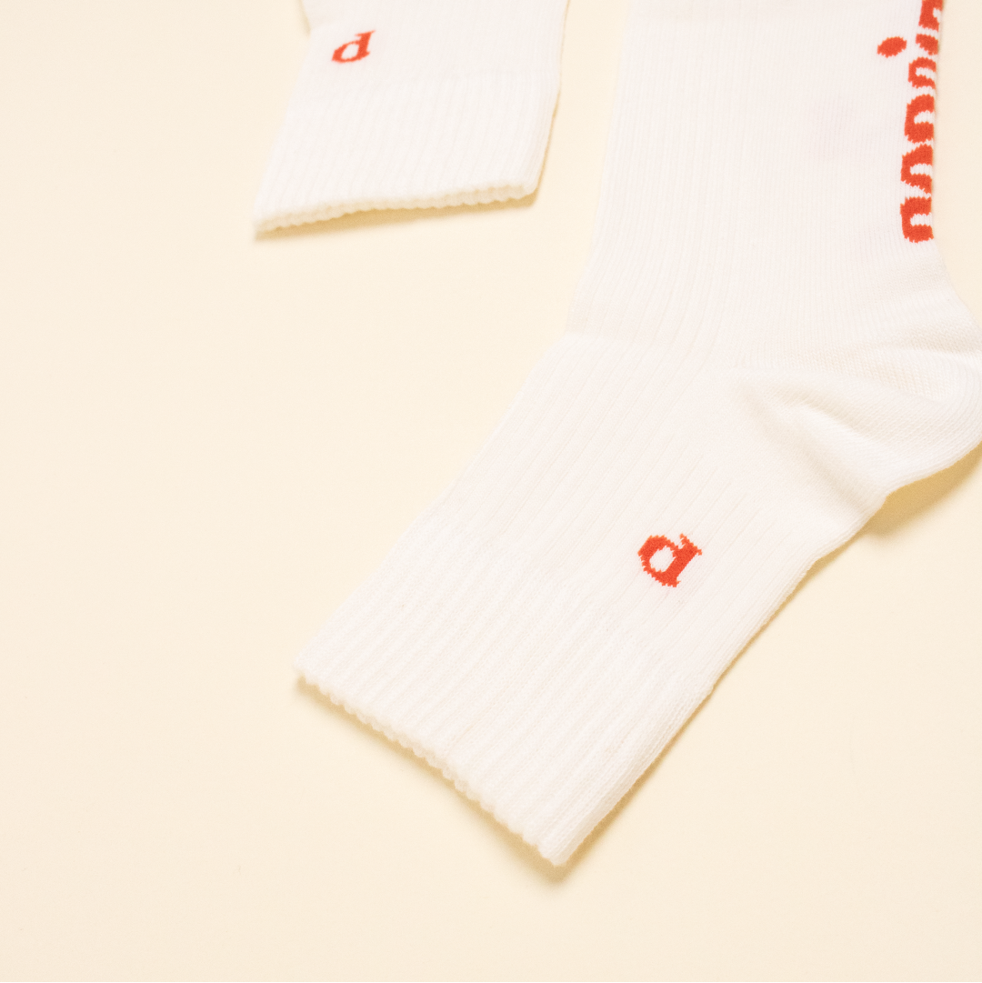 The Casual - Organic Cotton Sneaker Socks in Off-White