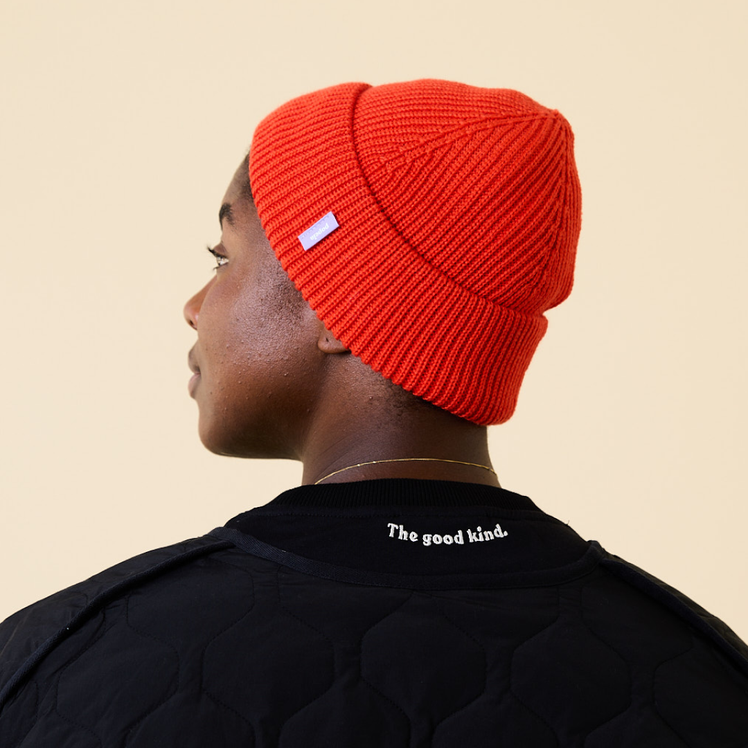 Beanie aus Merinowolle - popeia Rot