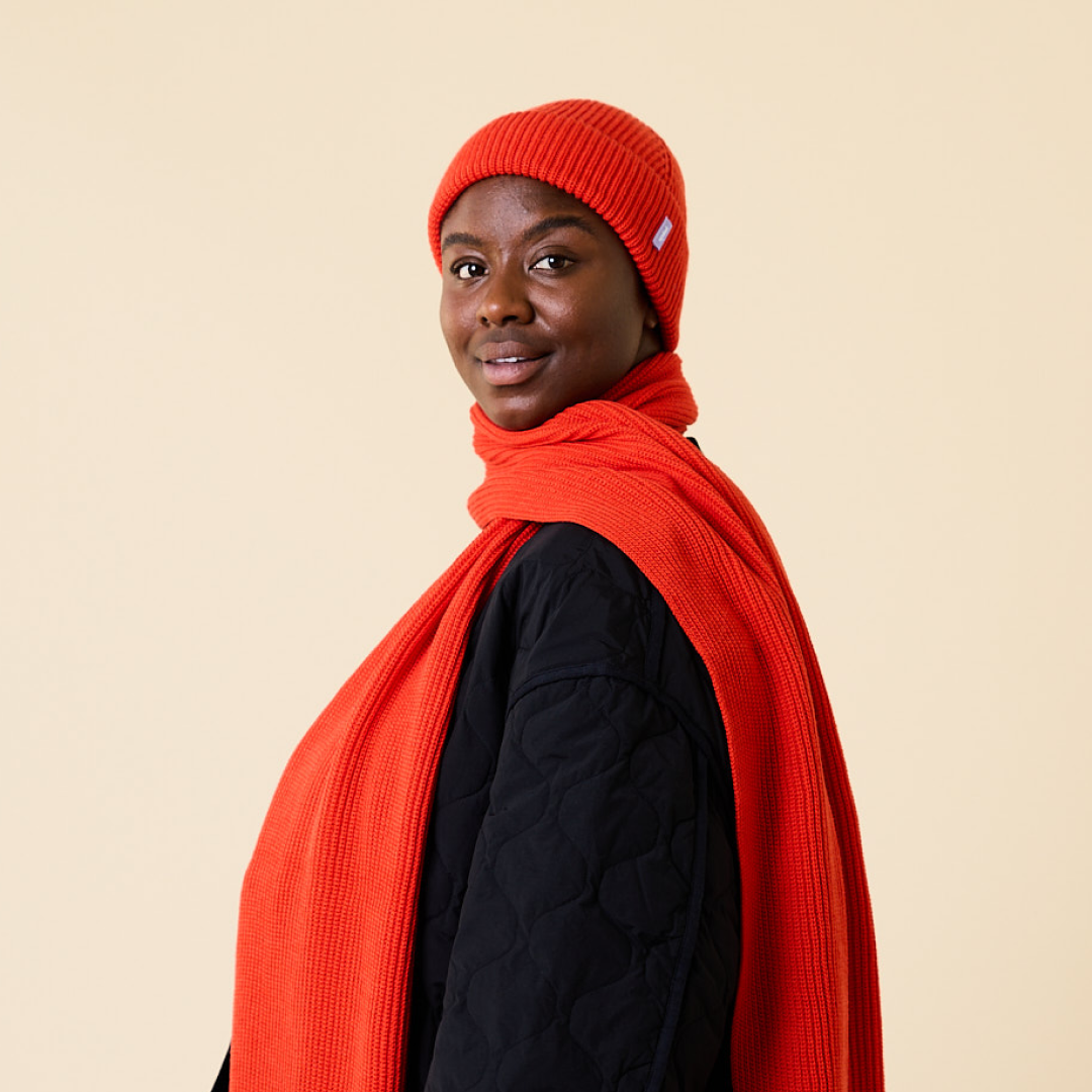 Beanie aus Merinowolle - popeia Rot