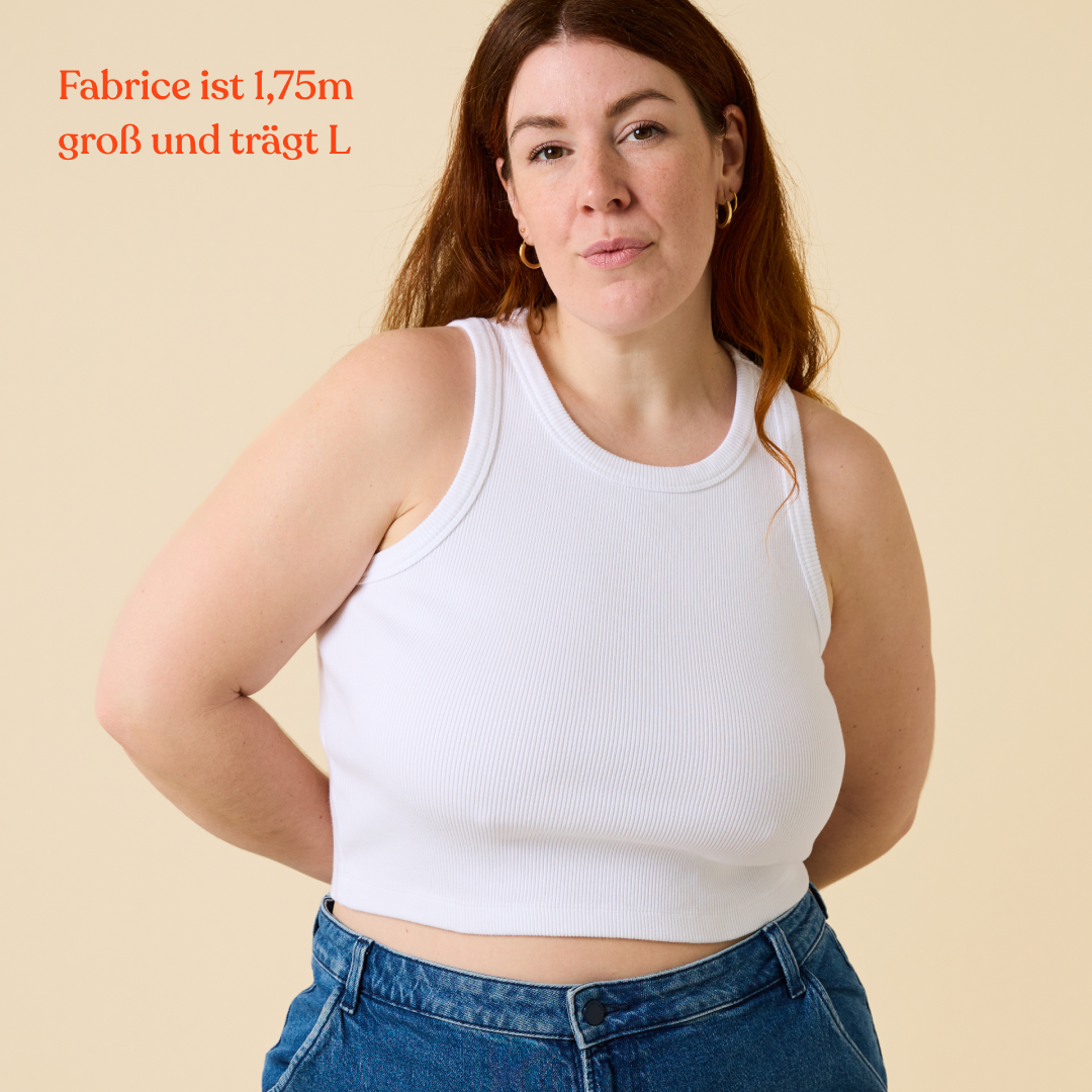 The 24/7 Crop Top aus Bio-Baumwolle in Weiß