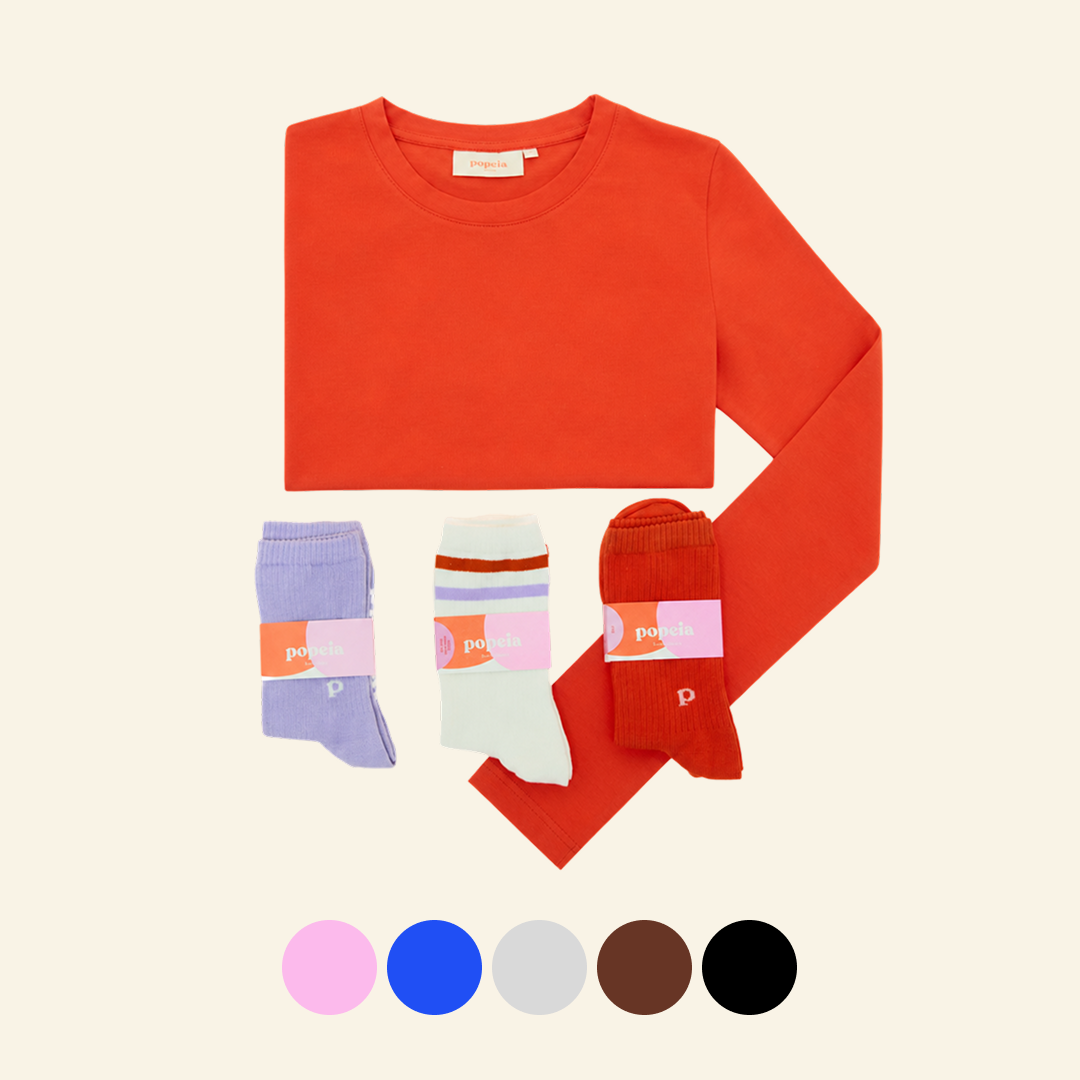 Mix & Match Tight Langarmshirt im Set