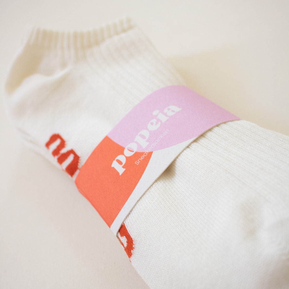 Sneakersocken aus Bio-Baumwolle in Off-White