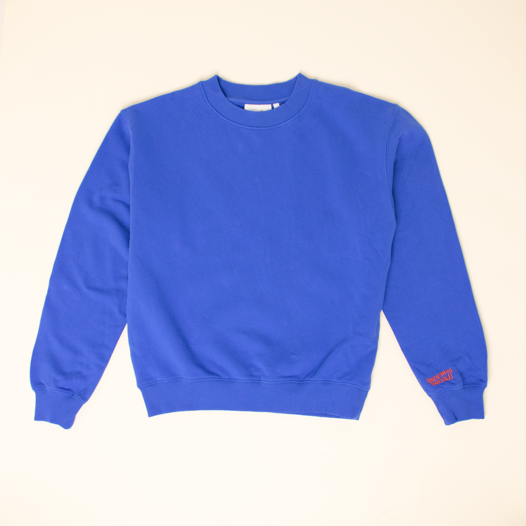 Kindness Sweater aus Bio-Baumwolle in Königsblau