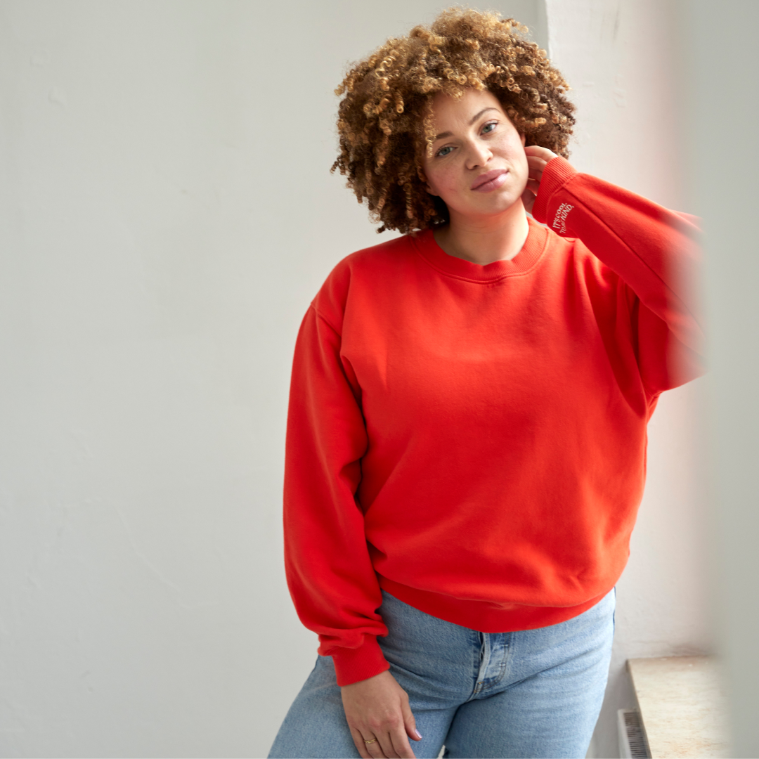 Kindness Sweater aus Bio-Baumwolle in popeia Rot