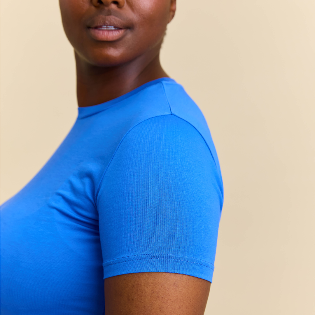 Tight Organic Cotton T-Shirt in Royal Blue