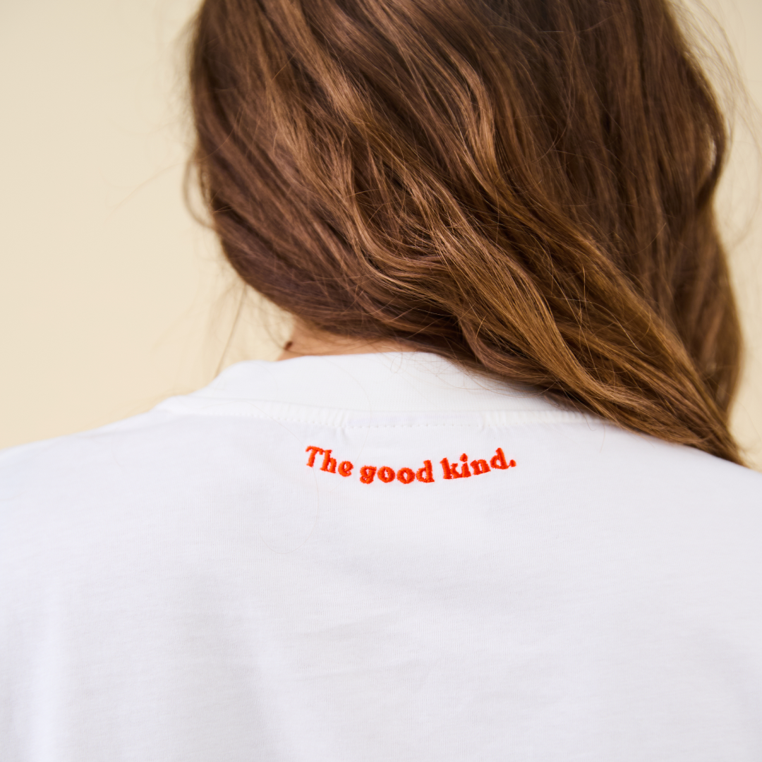 Langarmshirt aus Bio-Baumwolle in Off-White