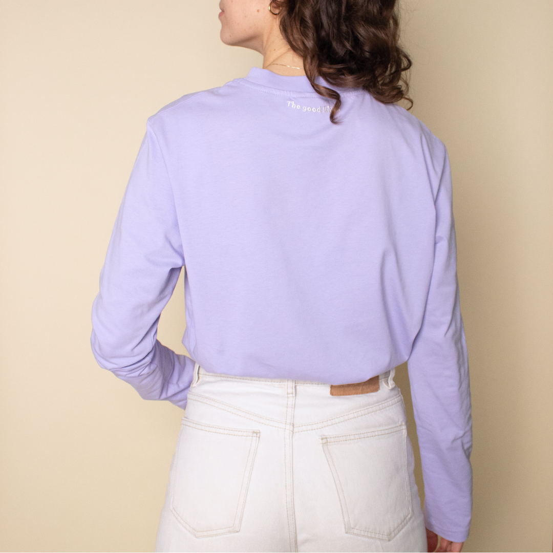 Long Sleeve Shirt Set in Lilac