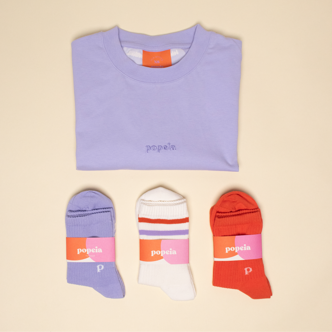 T-Shirt Set in Lila