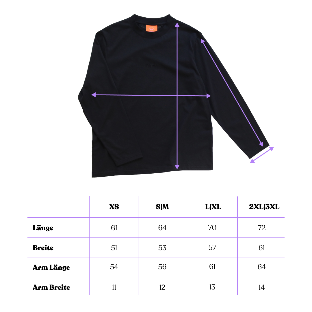 Langarmshirt Set in Schwarz
