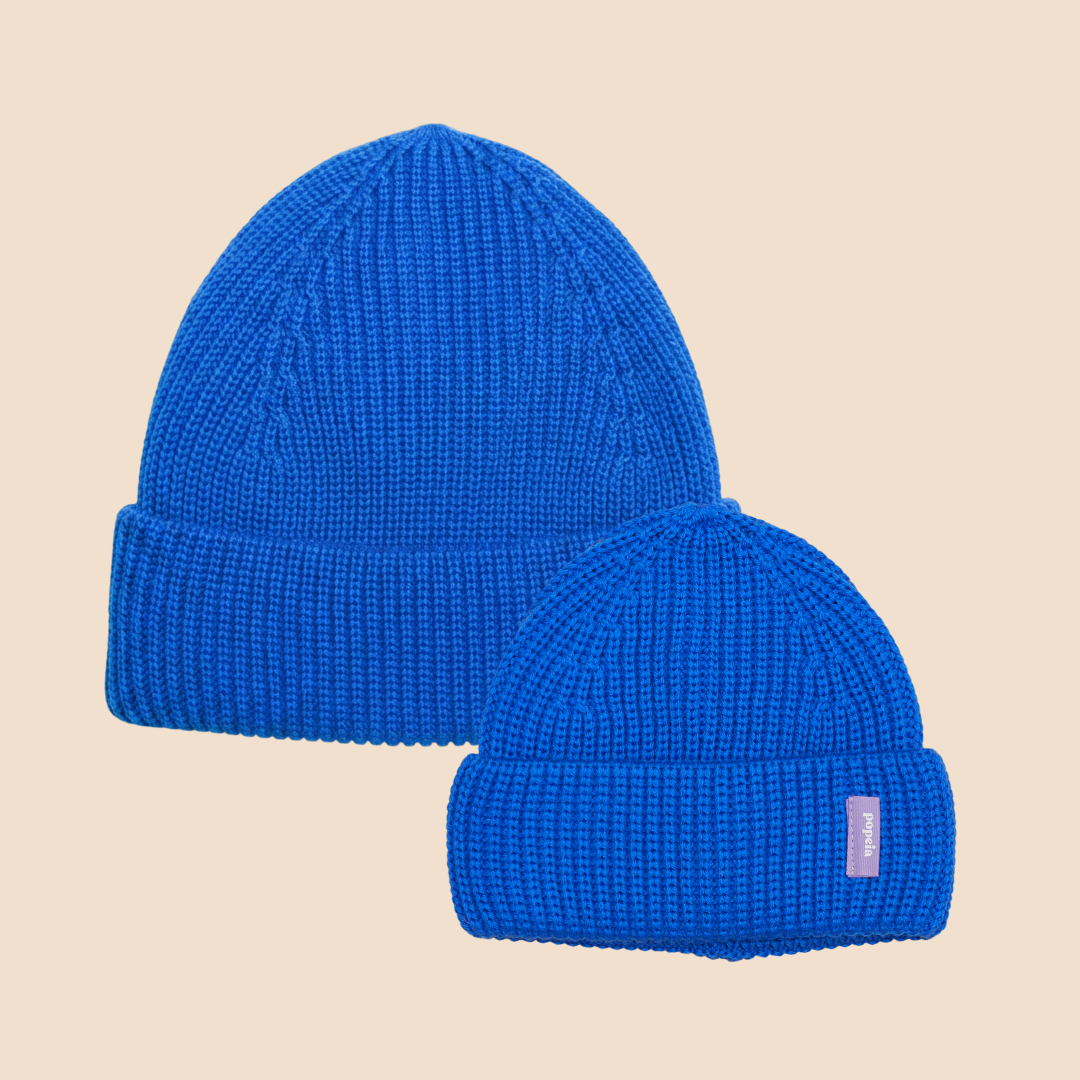 Matching Mama - Beanie Set in Königsblau