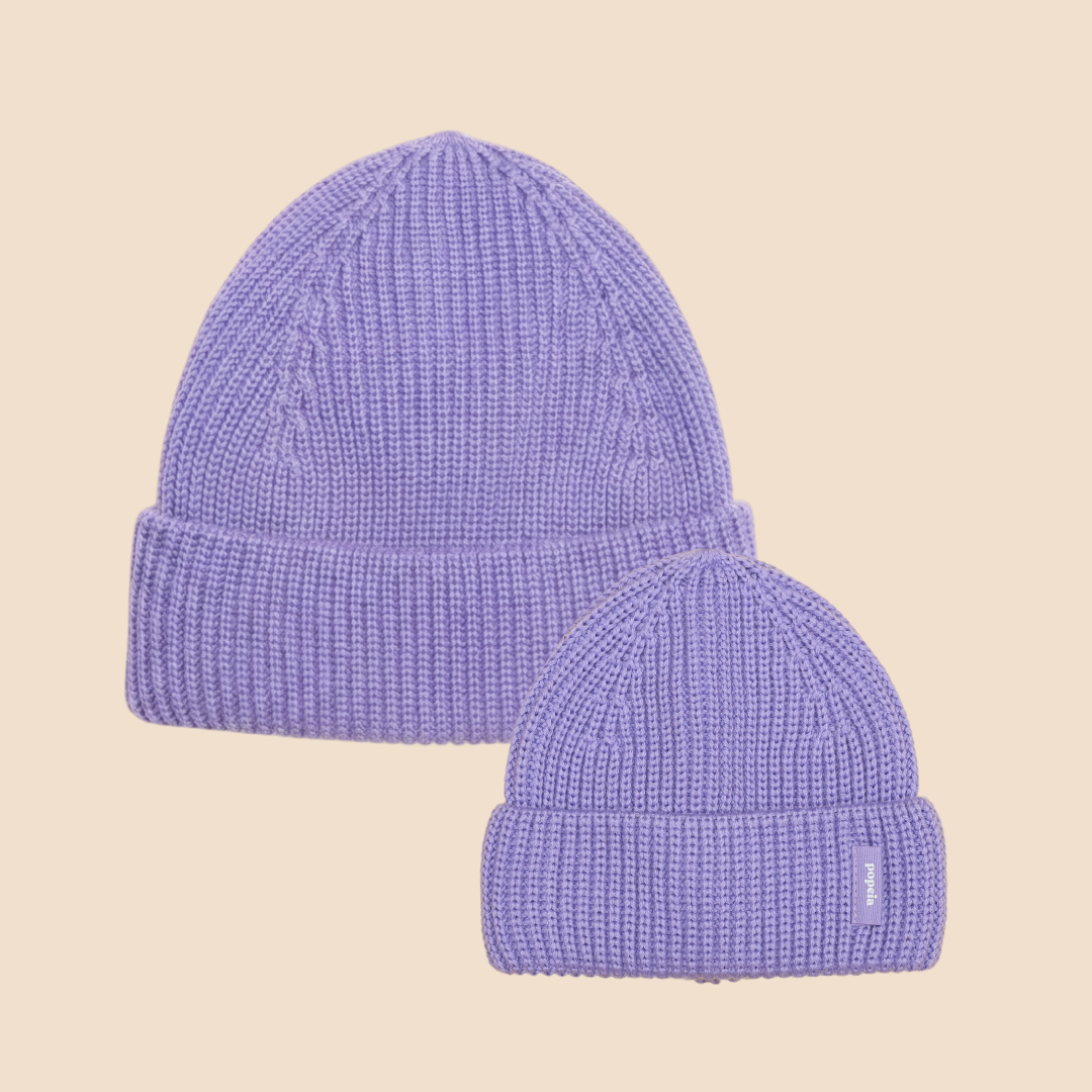 Matching Mama - Beanie Set in Lila