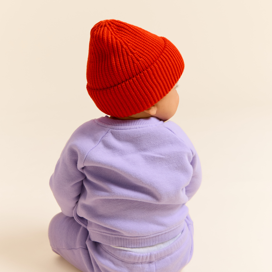 Matching Mama - Beanie Set in popeia Rot