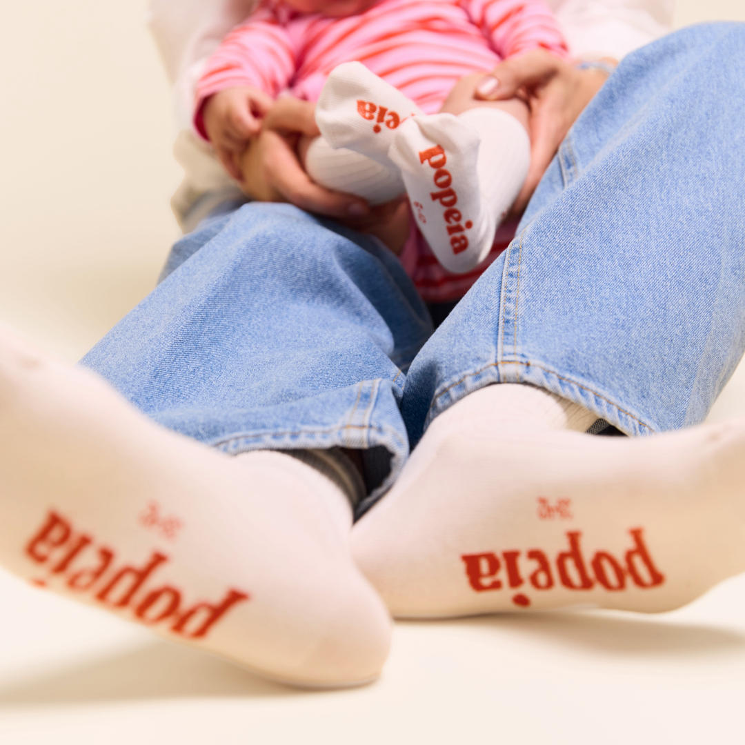 Matching Mama - 6er-Set (The Casual) : Socken aus Bio-Baumwolle in Off-White