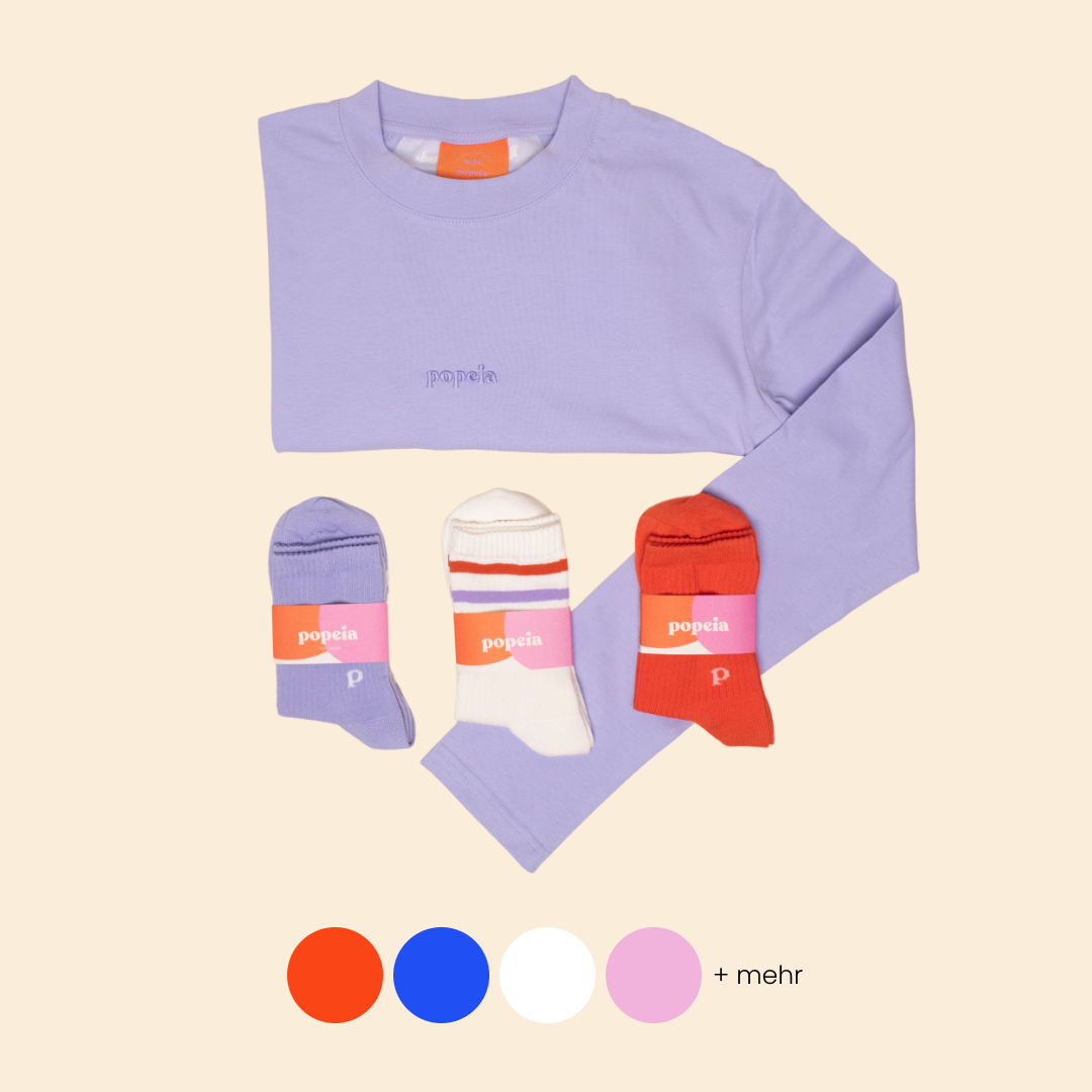 Mix & Match Langarmshirt im Set