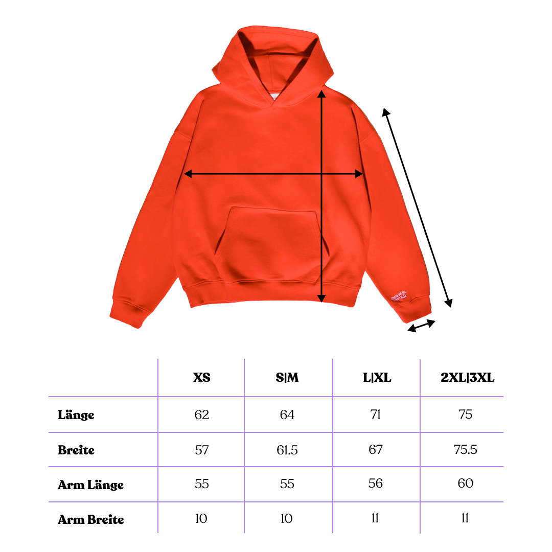 Hoodie aus Bio-Baumwolle in popeia Rot