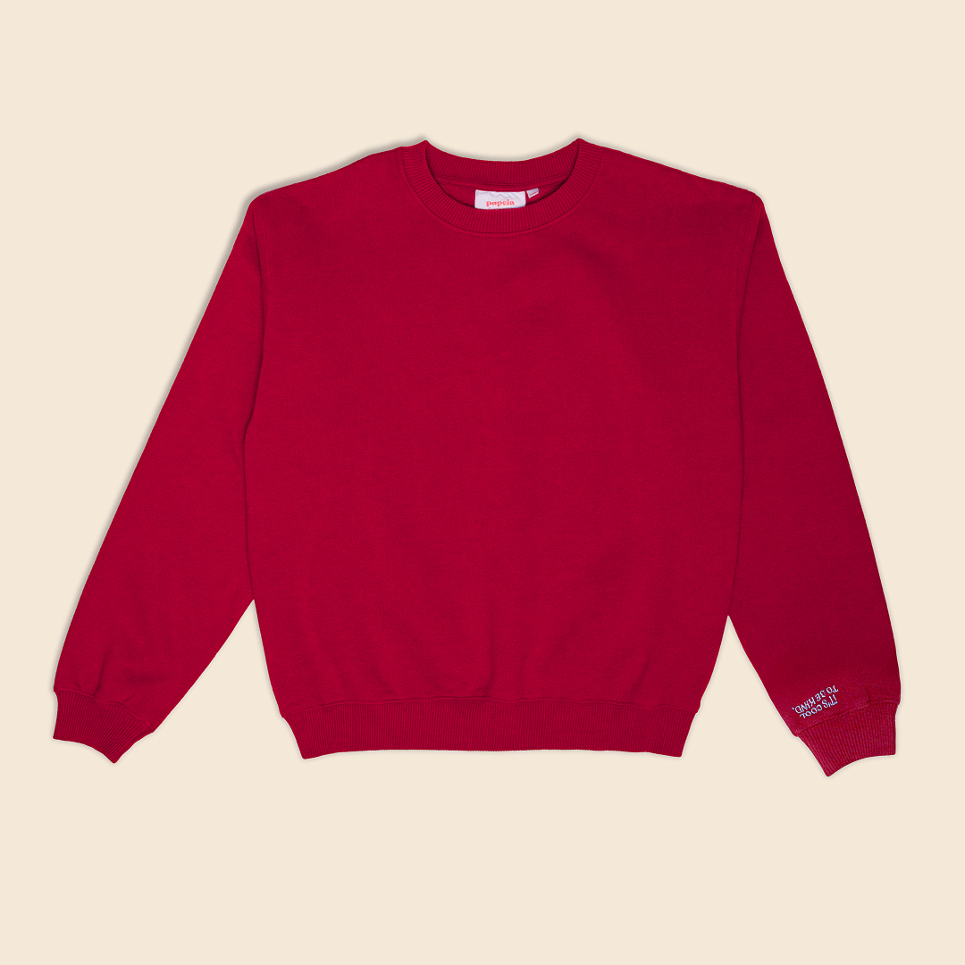 Kindness Sweater aus Bio-Baumwolle in Bordeaux
