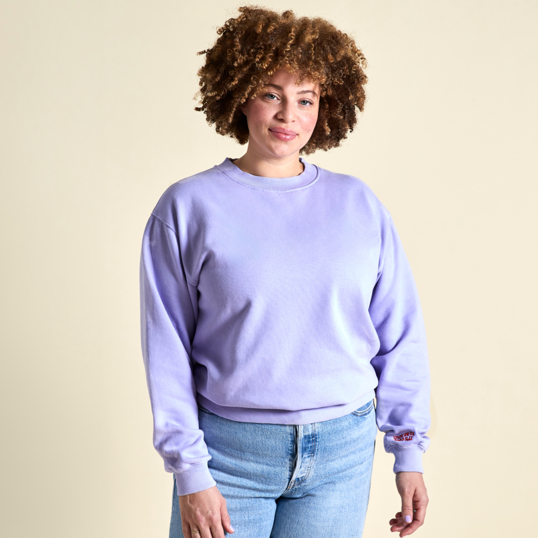 Kindness Sweater aus Bio-Baumwolle in Lila