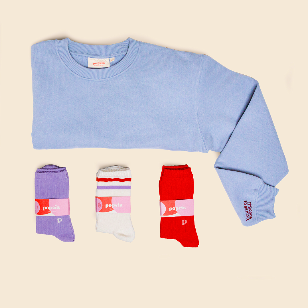 Kindness Sweater Set in Eisblau