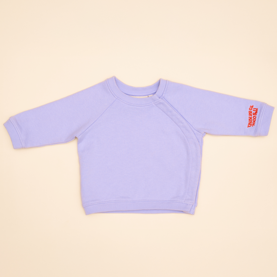 Baby Kindness Sweater aus Bio-Baumwolle in Lila