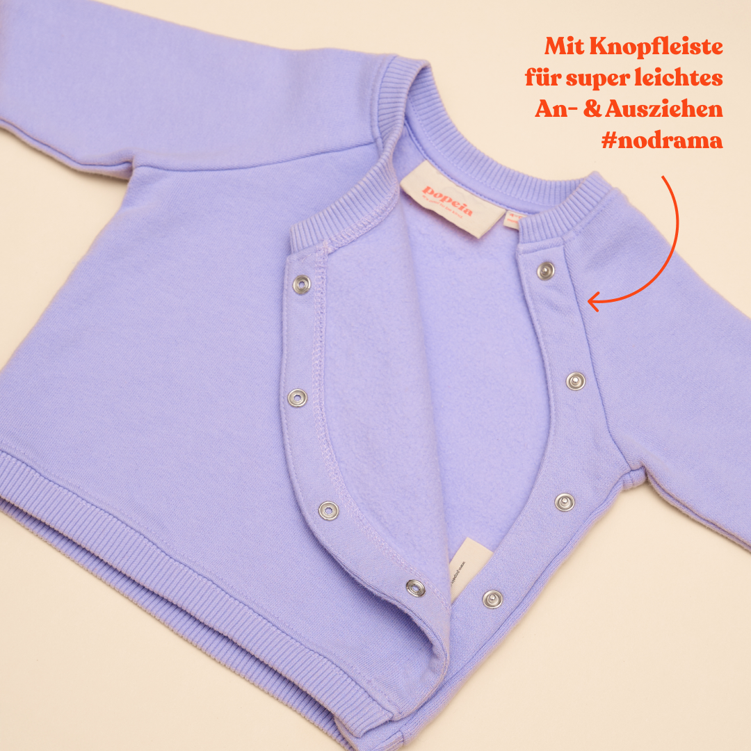 Baby Kindness Sweater aus Bio-Baumwolle in Lila