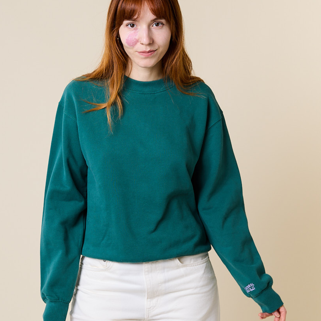 Kindness Sweater aus Bio-Baumwolle in College Grün