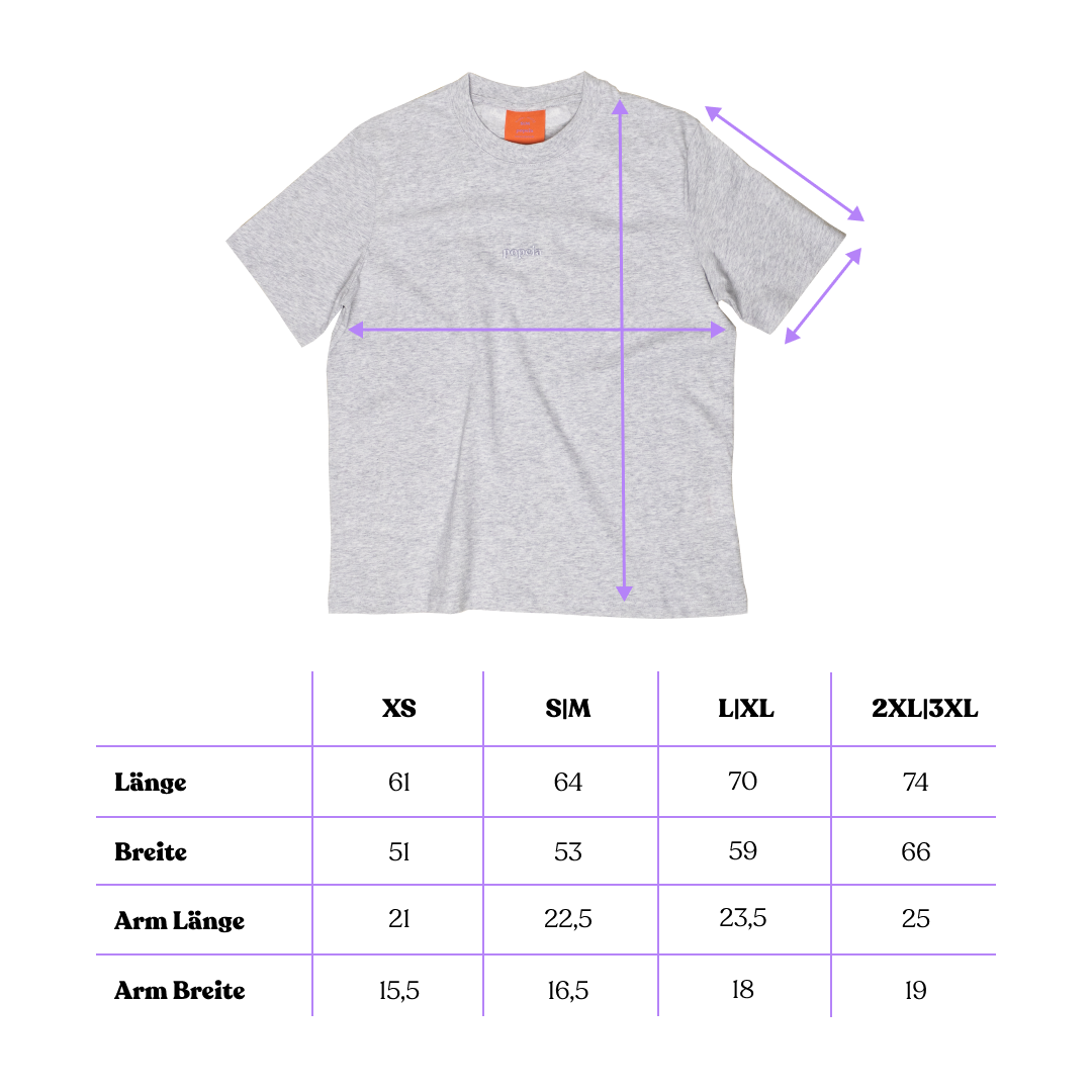 T-Shirt aus Bio-Baumwolle in Grau