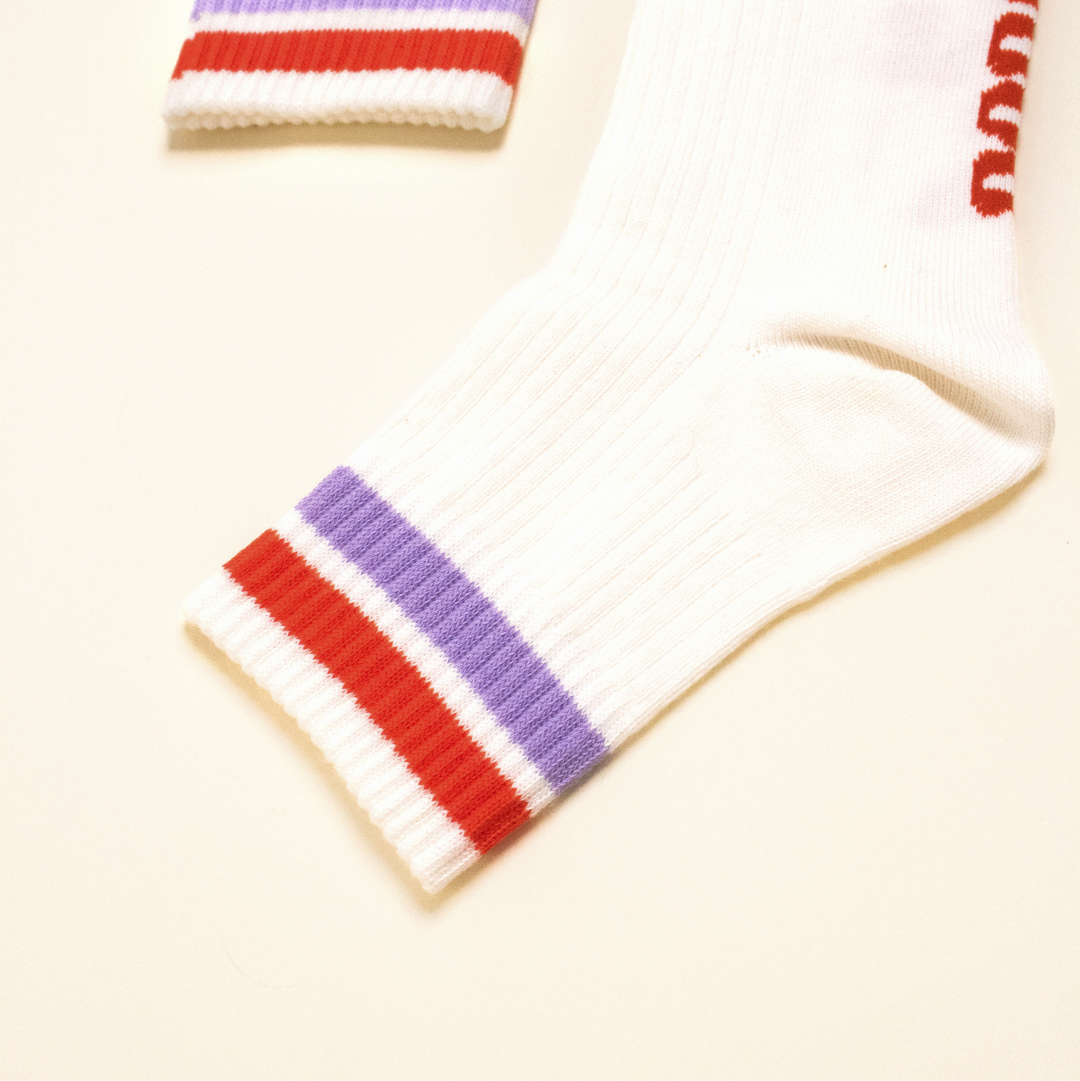 Ankle Set of 6 (The Tennis): Organic Cotton Socks in Off-White