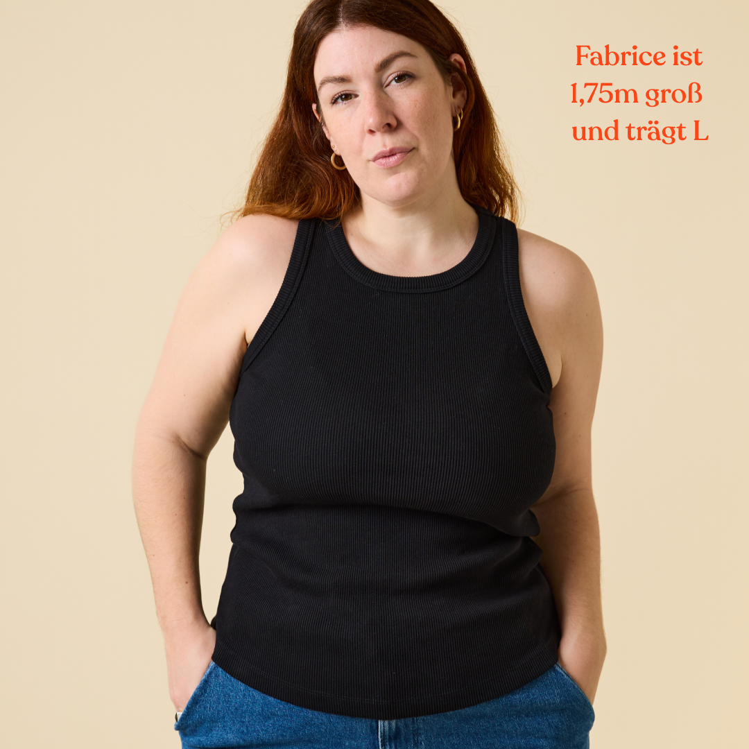 The 24/7 Top aus Bio-Baumwolle in Schwarz