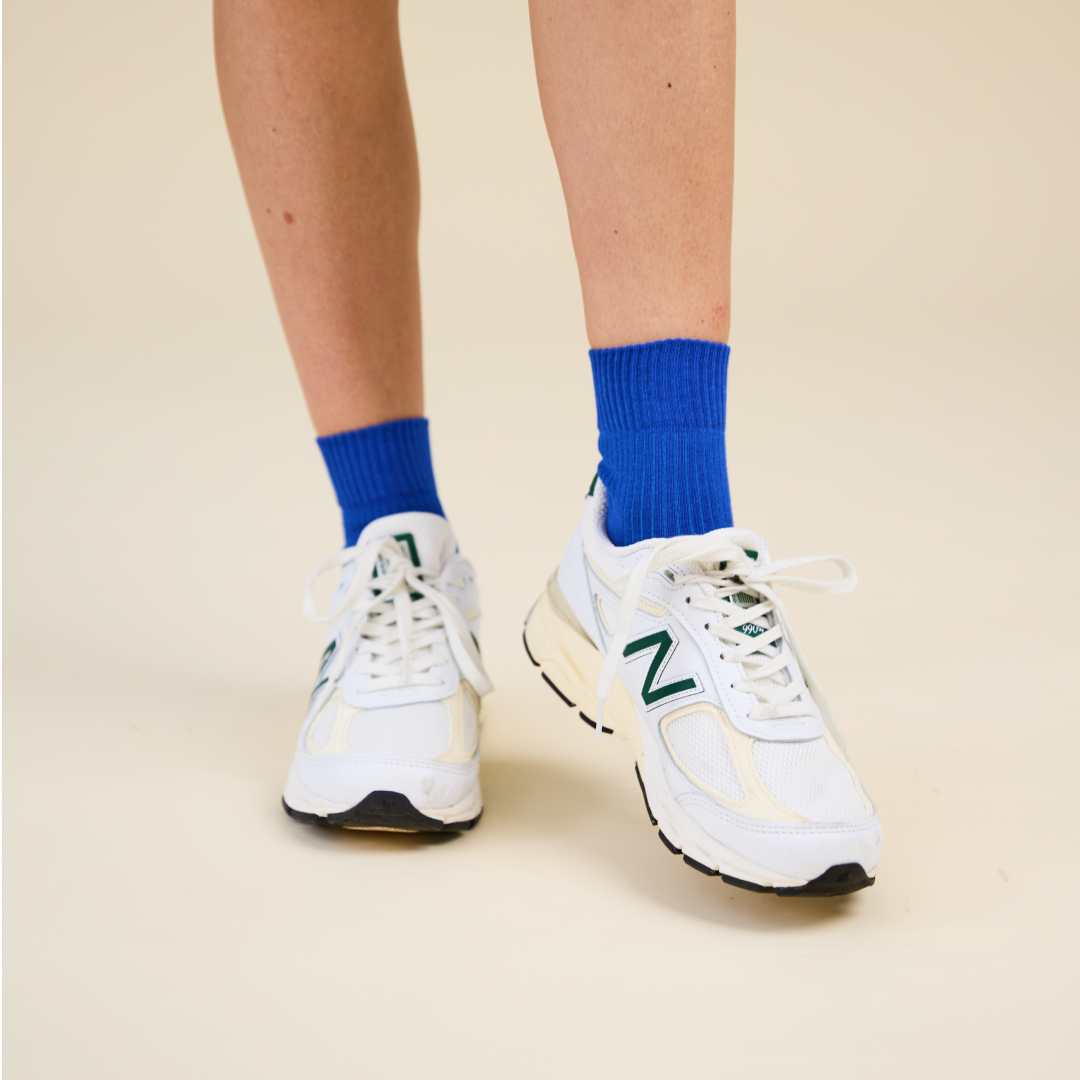The Casual - Organic Cotton Ankle Socks in Blue