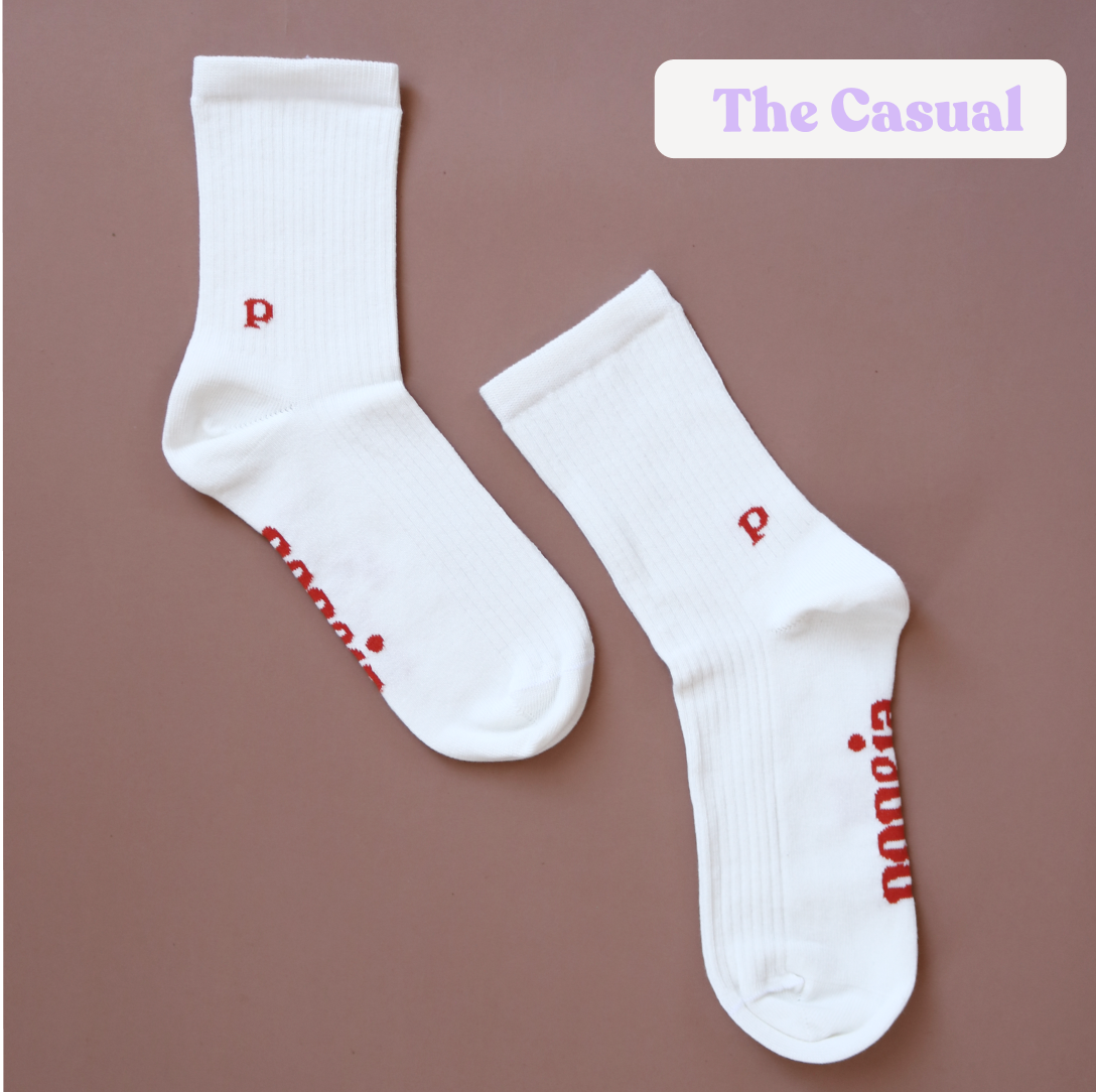 Gemischtes Set: Socken aus Bio-Baumwolle in Off-White