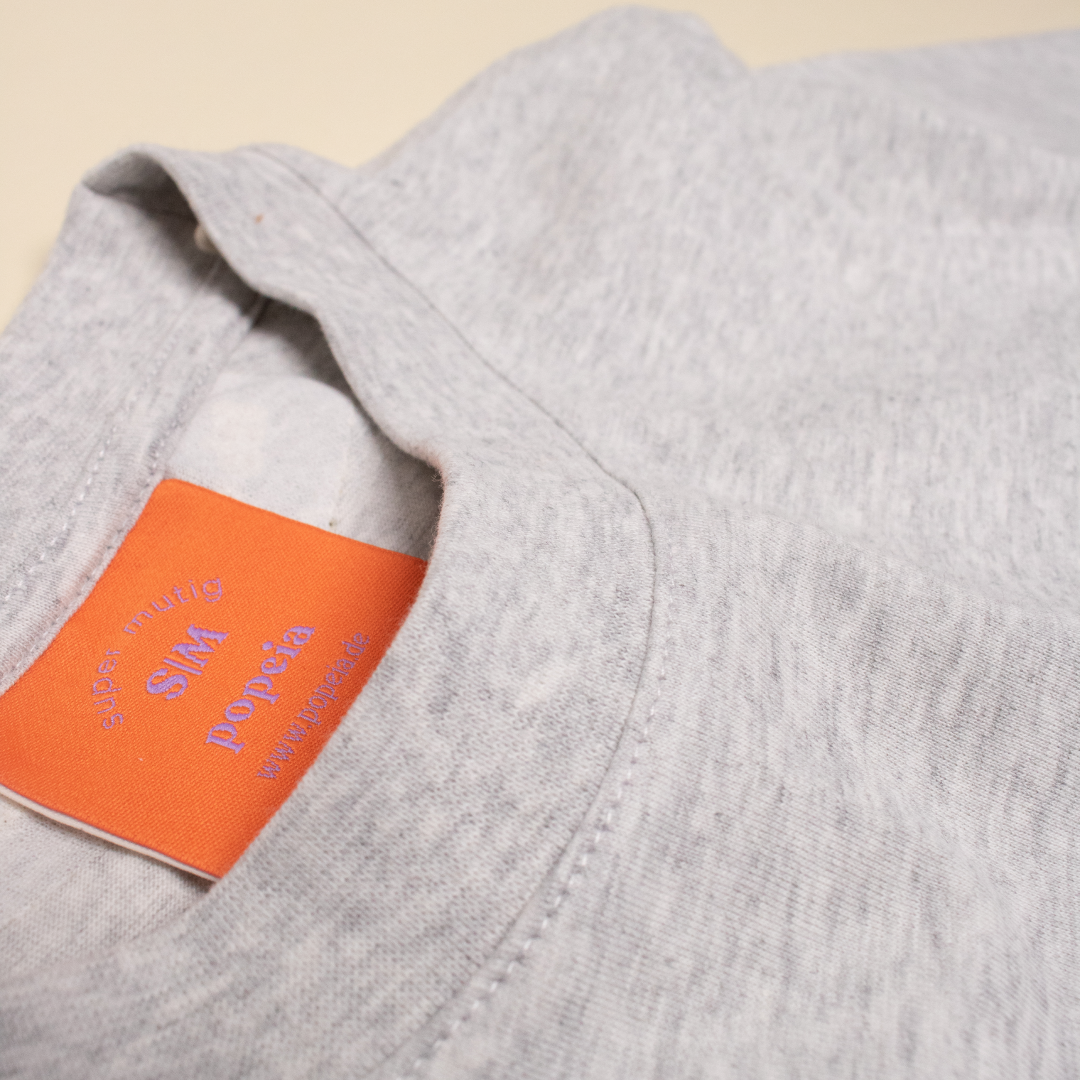 Langarmshirt aus Bio-Baumwolle in Grau
