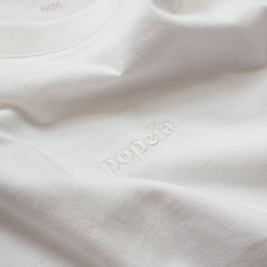 Langarmshirt aus Bio-Baumwolle in Off-White