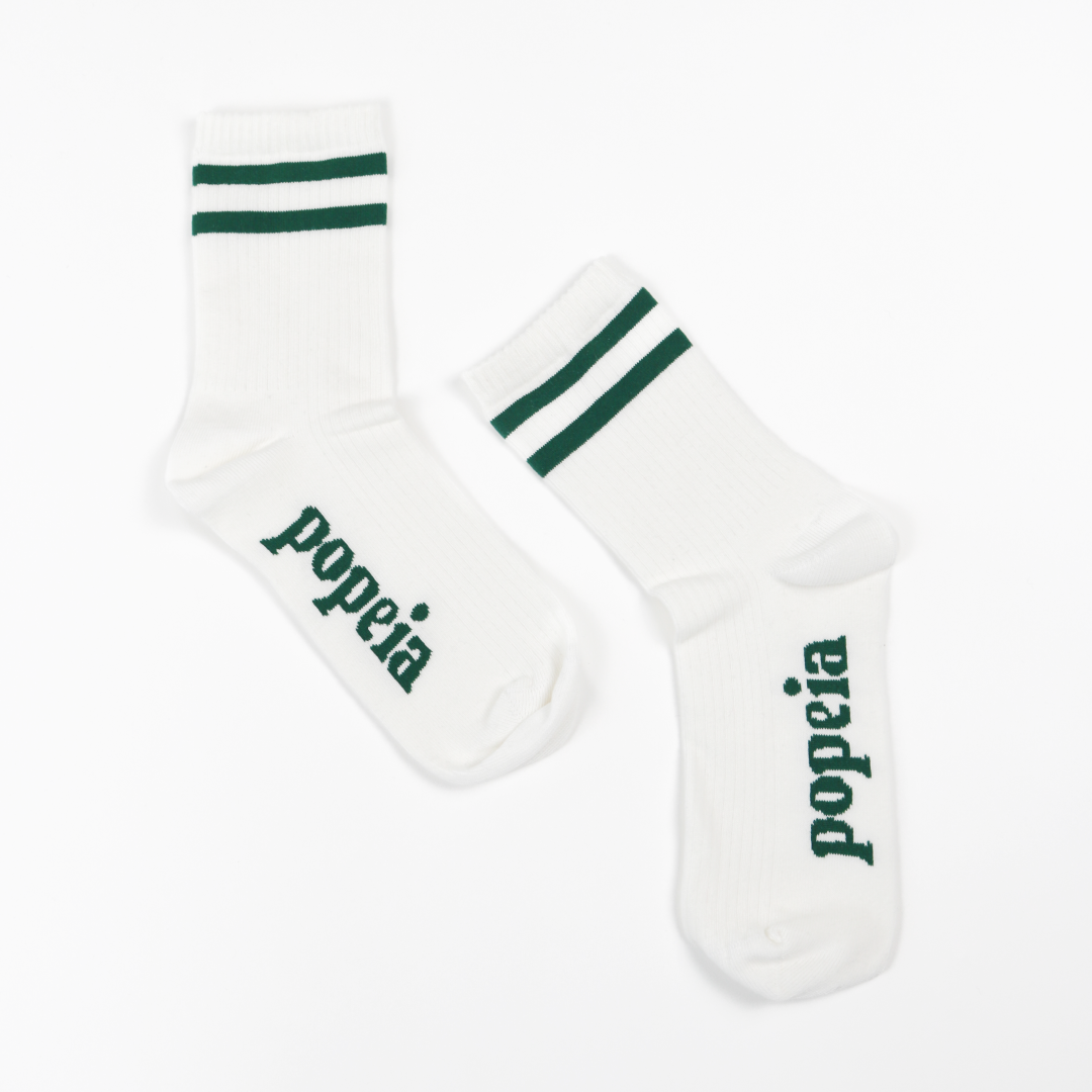 The Sporty Set: Socken aus Bio-Baumwolle in Off-White